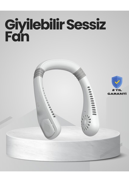 Çocuk ve Yetişkinler Için Güvenli Şarjlı Boyun Fanı
