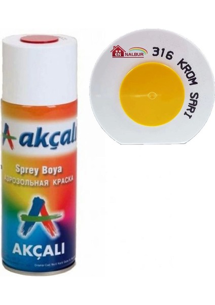 Akçalı Sprey Boya 400 ml 316 Krom Sarı