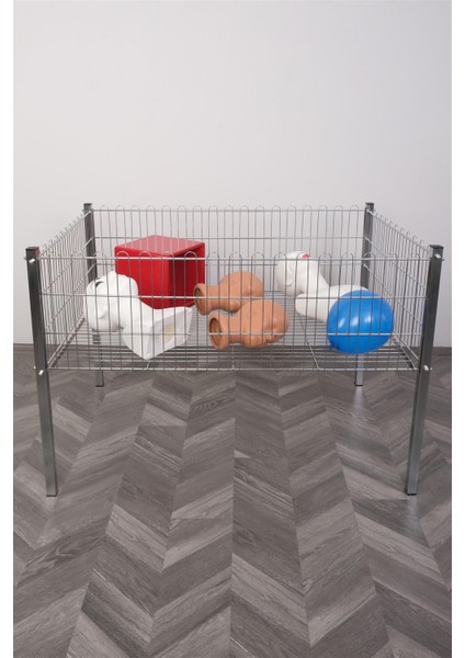 80*120 cm Profil Ayaklı Krom Sepet