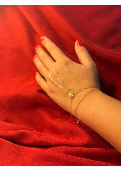 14 Ayar Altın Kaplama Renginde Ayarlanabilir Yonca Şahmeran Modeli modelleri