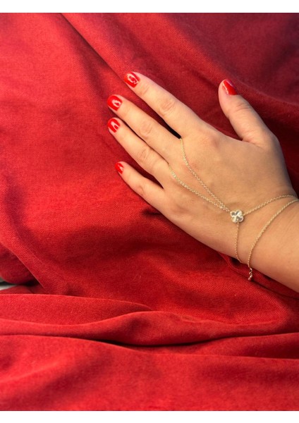 14 Ayar Altın Kaplama Renginde Ayarlanabilir Yonca Şahmeran Modeli