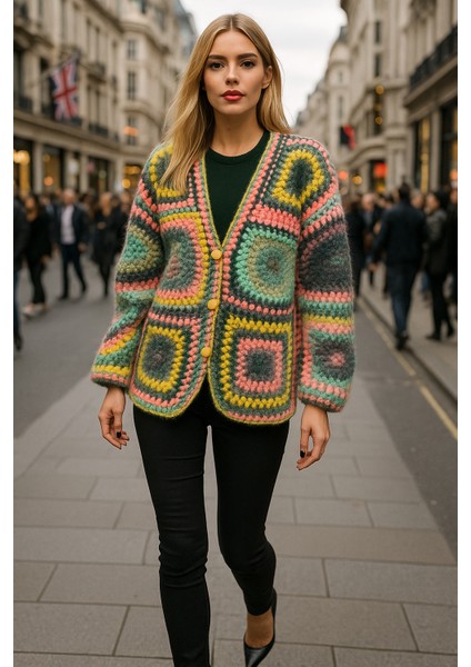 Mohair El Örgüsü Hırka