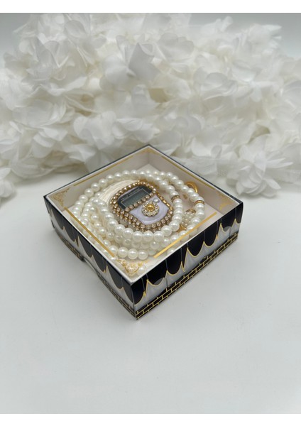 Hediyelik Taşlı Zikirmatik ve Tesbih Seti Kutulu