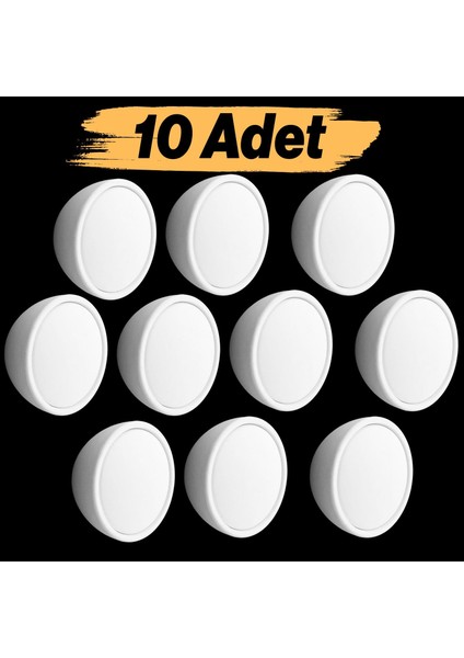 Beyaz Renk Tek Vidalı Polimer Düğme Kulp Bombeli Dolap Mobilya Dolap Çekmece Kulpu Kulbu 10 Adet