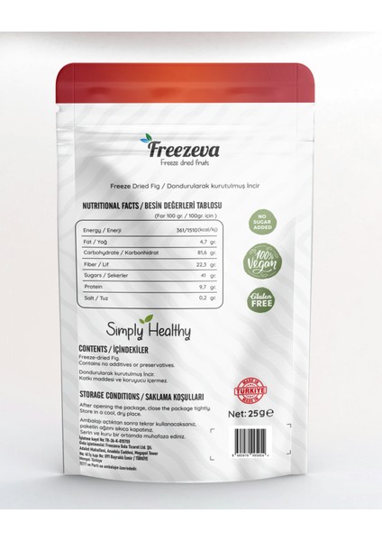 Dondurularak Kurutulmuş Incir 25 gr – Freeze Dried Incir- Incir Kuru Meyve Cipsi fiyatları
