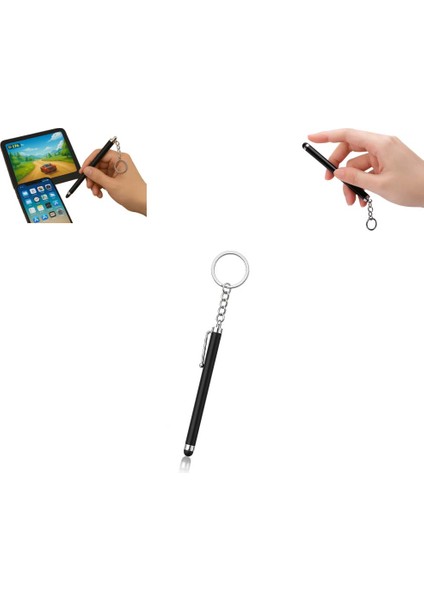 Touchpen Kalem Anahtarlık Dokunmatik Uç Küçük Kalem (Telefon Tablet Vb. Dokunmatik Ekran Kalemi)