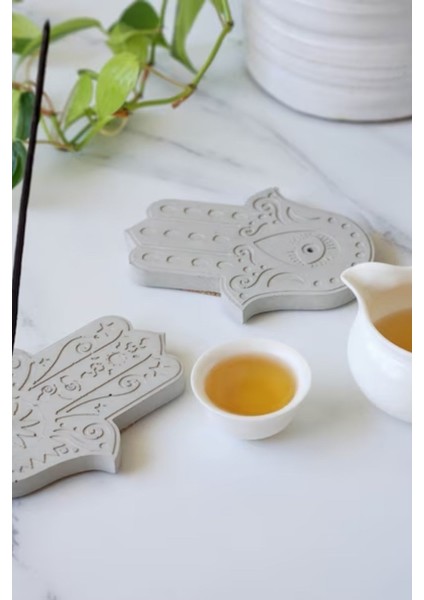 Gri Havva'nın Eli Bereket Eli Tütsülük Dekoratif Beton 2’li Set fiyatları