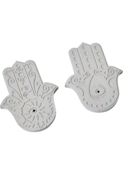 Gri Havva'nın Eli Bereket Eli Tütsülük Dekoratif Beton 2’li Set modelleri
