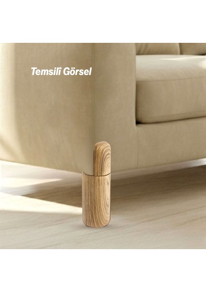 Mobilya Kanepe Koltuk Baza Yükseltme Ayağı Meşe Renk Sert Plastik Ayak 4 Adet 15 cm modelleri
