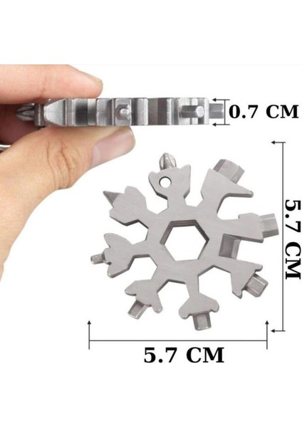 19 In 1 Çok Fonksiyonlu Çelik Alyan Tornavida Açacak Kar Tanesi Anahtarlık fırsatları