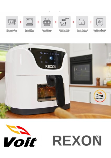 Airfryer Yağsız Fritöz 4,5 Litre Airfryer Dijital Ekran 360 Akıllı Pişirme Geniş Hacim Izleme Penceresi fiyatları