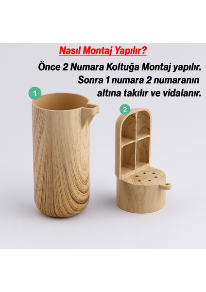 Mobilya Kanepe Koltuk Baza Yükseltme Ayağı Meşe Renk Sert Plastik Ayak 4 Adet 15 cm indirimleri