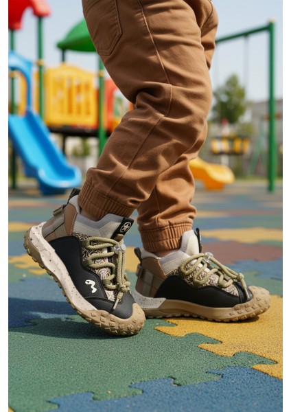 Siyah-Vizon Hafif Çocuk Spor Ayakkabı 22675 F