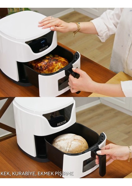 Airfryer Yağsız Fritöz 4,5 Litre Airfryer Dijital Ekran 360 Akıllı Pişirme Geniş Hacim Izleme Penceresi indirimleri