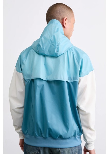 Windrunner Full Zip Jacket Kapüşonlu Erkek Ceket Rüzgarlık Mavi Açık Mavi fiyatları