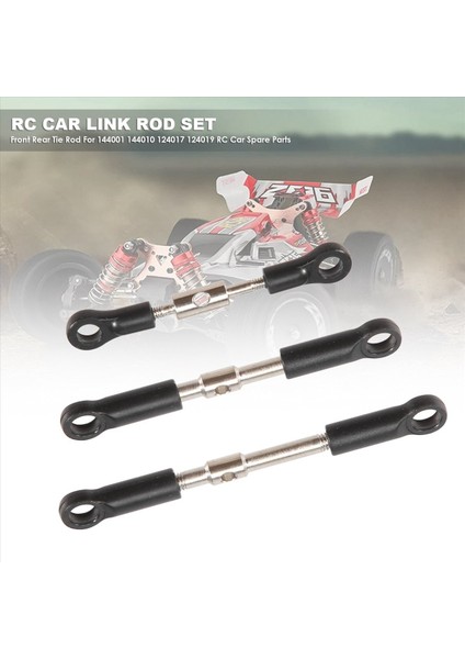 7pcs ön arka bağlantı çubuğu servo bağlantı çubuğu wltoys için bilyalı kafa vidalı 144001 144010 124017 124019 RC araba yedek parçaları (Yurt Dışından)