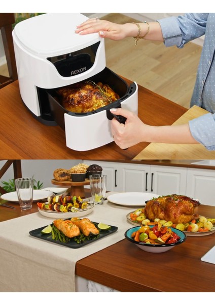 Air Fryer Yağsız Fritöz 5 Litre Geniş Hacim Airfryer Dijital Ekran Akıllı Pişirme Yapışmaz Zemin fiyatları