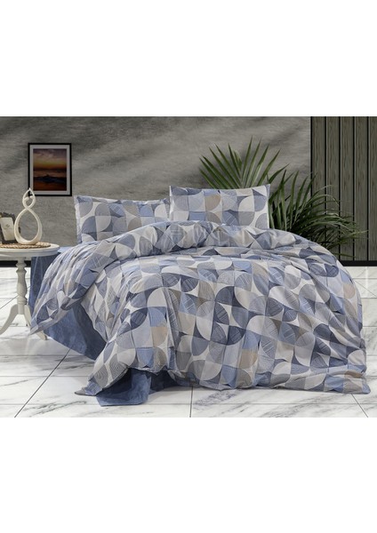 Çift Kişilik Lastikli Çarşaflı 4 Yastıklı Nevresim Takımı