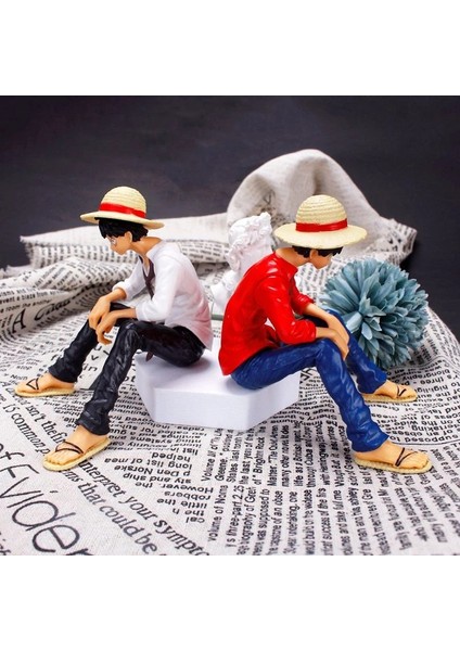 One Piece Young Monkey D. Luffy Anime Figürü One Piece Figür Luffy Figür Oturan Monkey D.luffy Figür modelleri