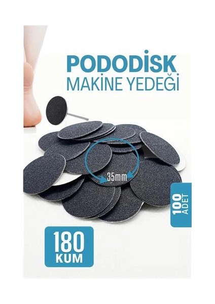 Bfs 35 mm Pododisk - Nasır Sökücü Pedikür Makinesi Yedek Pedler 100 Adet