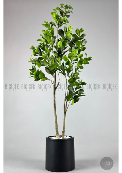 Yapay Manolya Ağacı 150 cm Metal Saksıda