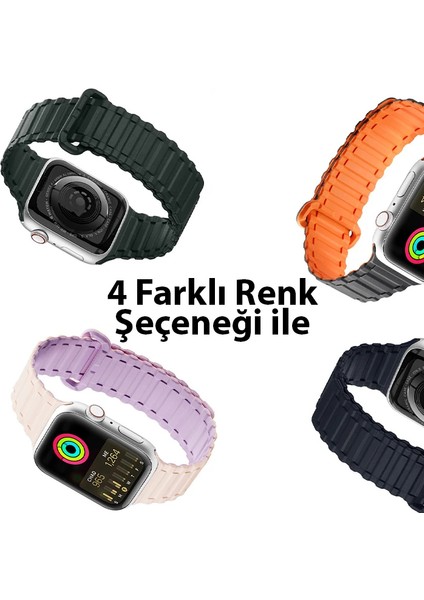 Dux Ducis Apple Watch 38/40/41MM Için Manyetik Armor Silikon Kordon KAYIŞ-(5775) - N274J596-M842 modelleri