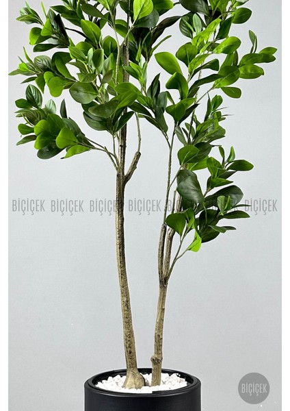 Yapay Manolya Ağacı 150 cm Metal Saksıda