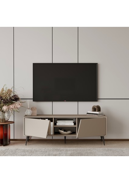 Roma Çapraz Kapaklı Mdf Tv Ünitesi modelleri