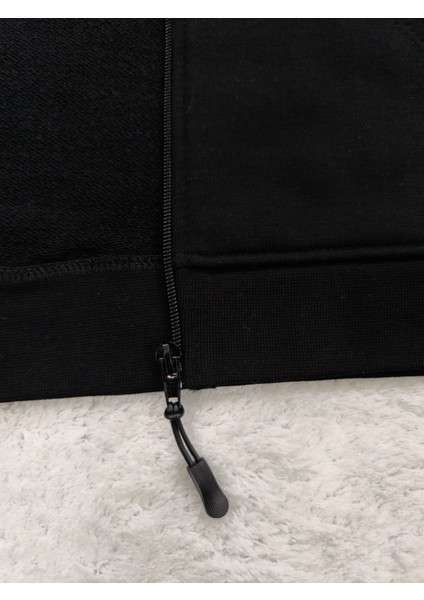 Yüksek Kalite Kapüşonlu ve Fermuarlı Pamuklu Unisex Çocuk Sweatshirt