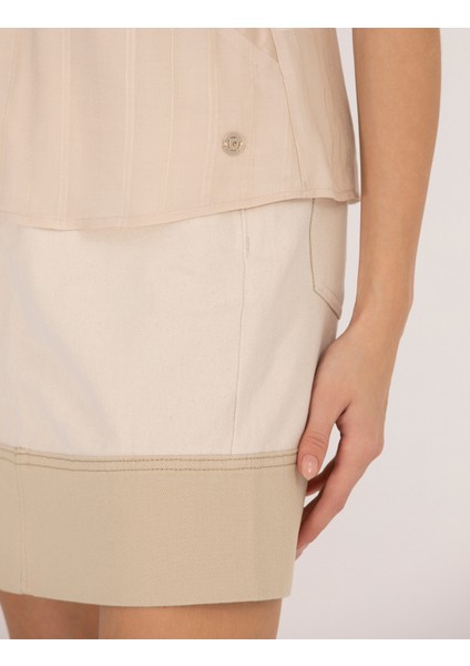 Kadın Bej Askılı Regular Fit Bluz 50262565-VR011