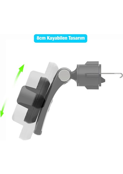 Ally 360 Dönebilen Araç Klima Havalandırma Bölmesi Kancalı Telefon TUTUCU-(5775 - N051J852-M80 fırsatları