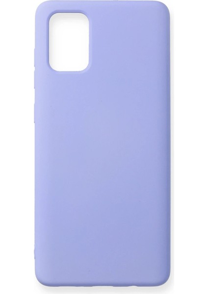 Samsung Galaxy A71 Kılıf Nano Içi Kadife Silikon - LILA-(5796) - N787J787-M85787