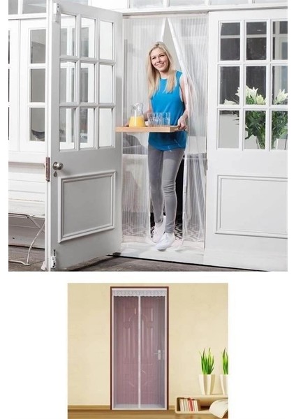 Pratik Manyetik Mıknatıslı Beyaz Kapı Pencere Sinekliği Tülü 90 x 210 cm indirimleri