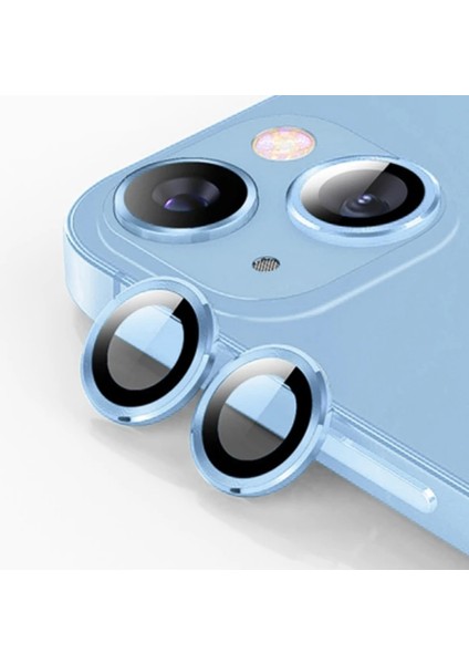 Ally iPhone 14-14 Plus 3D Metal Çerçeveli Kamera Lens KORUYUCU-(5775) - N892J202-M81892 modelleri