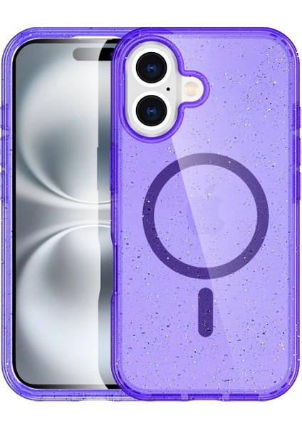 iPhone 16 Plus Kılıf Star Magsafe Kapak - MOR-(5796) - N167J458-M86167