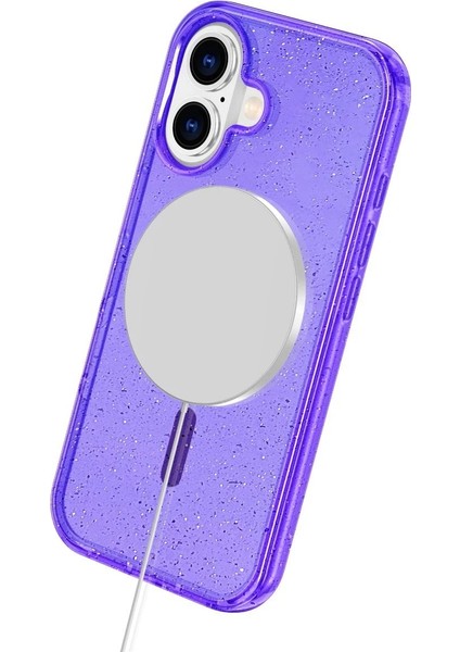 iPhone 16 Plus Kılıf Star Magsafe Kapak - MOR-(5796) - N167J458-M86167 indirimleri