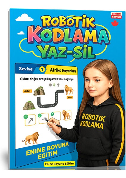 Robotik Kodlama Yaz-Sil Kitabı 4-10 Yaş (Birinci Seviye)
