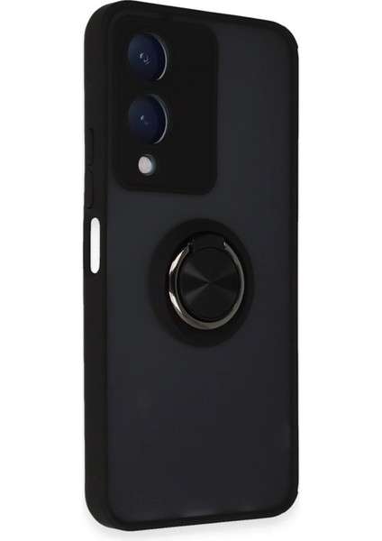 Vivo Y17S Kılıf Montreal Yüzüklü Silikon Kapak - SIYAH-(5796) - N454J698-M65454 fiyatları