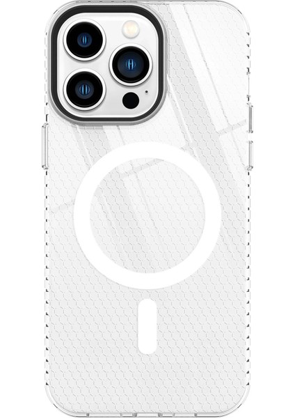 iPhone 13 Pro Kılıf Beta Magneticsafe Silikon - ŞEFFAF-(5796) - N386J937-M36386