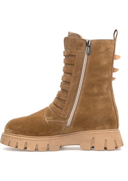 Elit Valindra Kadın Hakiki Süet Deri Klasik Bot Camel modelleri