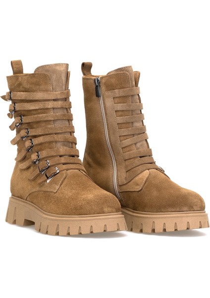Elit Valindra Kadın Hakiki Süet Deri Klasik Bot Camel fırsatları