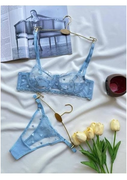 Mini Kalpli Transparan Sütyen Takımı