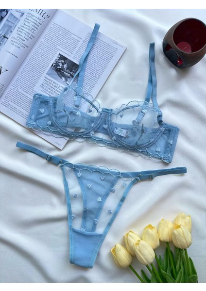 Mini Kalpli Transparan Sütyen Takımı modelleri