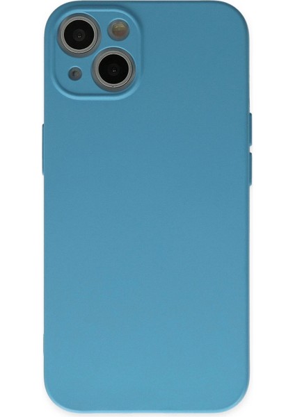iPhone 13 Mini Kılıf Nano Içi Kadife Silikon - MAVI-(5796) - N664J677-M27664 modelleri