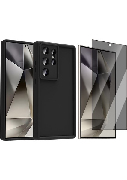 Samsung Galaxy S25 Ultra Kılıf Kamera Korumalı Zore Ananas Kapak + Hayalet Ekran Koruyucu