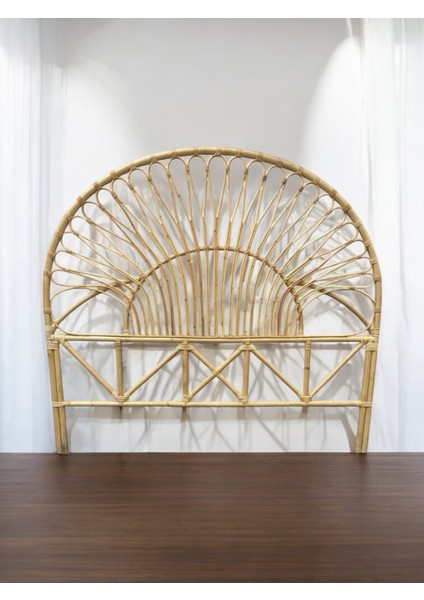 Rattan El Işçiliği Yatak Başlığı – 160×140 cm (Montajsız, Bali Ithal)