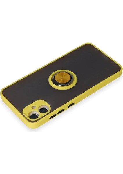 Samsung Galaxy A05 Kılıf Montreal Yüzüklü Silikon Kapak - SARI-(5796) - N830J254-M14830 modelleri