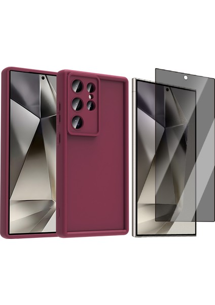 Samsung Galaxy S25 Ultra Kılıf Kamera Korumalı Zore Ananas Kapak + Hayalet Ekran Koruyucu