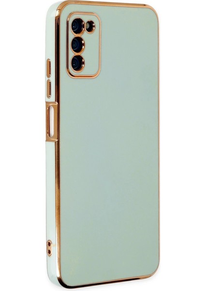 Samsung Galaxy A03S Kılıf Volet Silikon - Açık YEŞIL-(5796) - N061J476-M78061