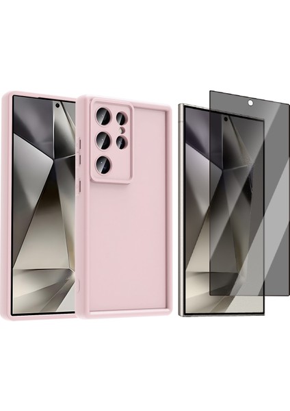 Samsung Galaxy S24 Ultra Kılıf Kamera Korumalı Zore Ananas Kapak + Hayalet Ekran Koruyucu